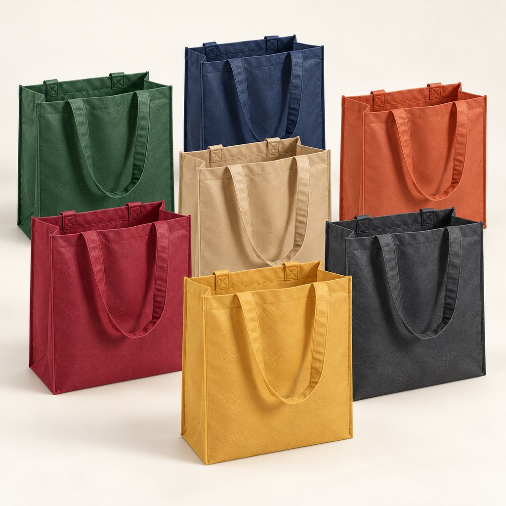 Colorful reusable non-woven shopping bags for wholesale